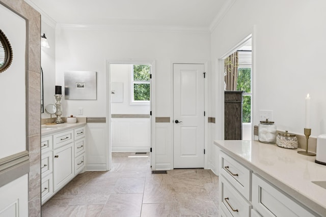 967 Nashs Nook, Columbia, TN 38401 - bathroom with crown molding, plenty of natural light, and vanity
