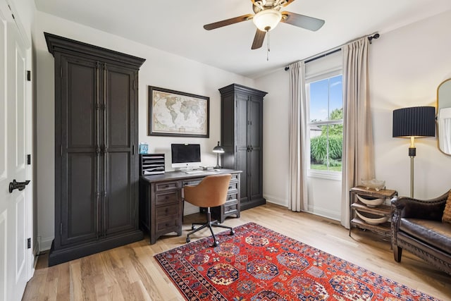 967 Nashs Nook, Columbia, TN 38401 - office with ceiling fan and light wood finished floors