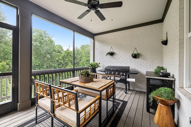 967 Nashs Nook, Columbia, TN 38401 - sunroom / solarium with a ceiling fan and healthy amount of natural light