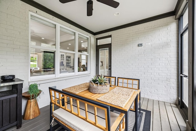 967 Nashs Nook, Columbia, TN 38401 - sunroom / solarium featuring ceiling fan