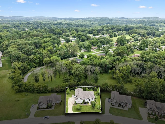 967 Nashs Nook, Columbia, TN 38401 - aerial overview of property's location with property boundaries highlighted and a mountain backdrop