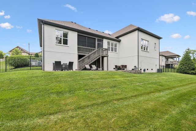 967 Nashs Nook, Columbia, TN 38401 - back of house with stairway and brick siding