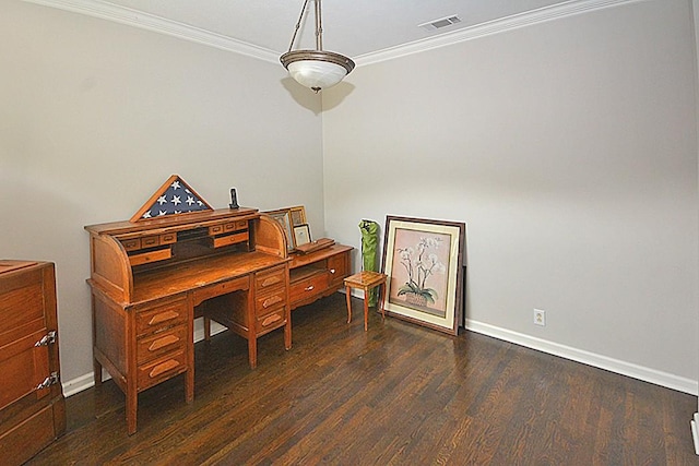502 Johnstown Dr, Smyrna, TN 37167 - office area with crown molding and wood finished floors
