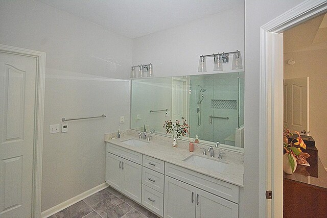 502 Johnstown Dr, Smyrna, TN 37167 - full bathroom with double vanity and a stall shower