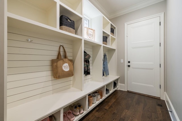1014B Noelton Ave, Nashville, TN 37204 - mudroom with ornamental molding and dark wood-style flooring