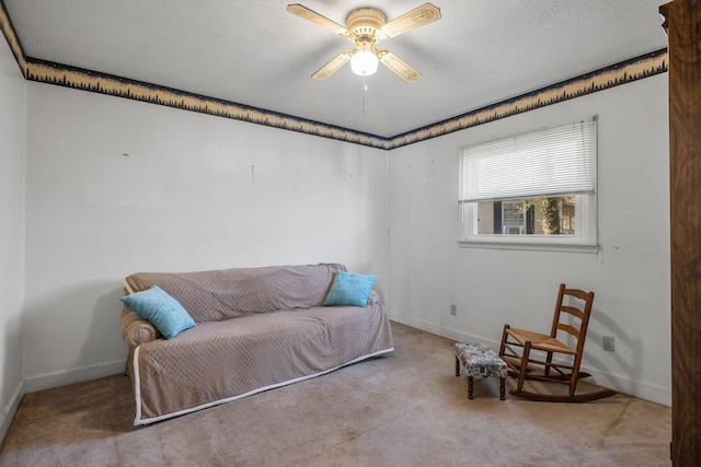 2220 Potts Camp Rd, Smithville, TN 37166 - living area featuring carpet flooring and a ceiling fan