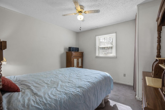 2220 Potts Camp Rd, Smithville, TN 37166 - bedroom with carpet floors, a textured ceiling, and ceiling fan