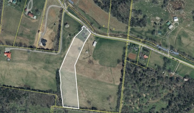 1007 Kennedy Creek Rd, Auburntown, TN 37016 - aerial overview of property's location featuring property boundaries highlighted