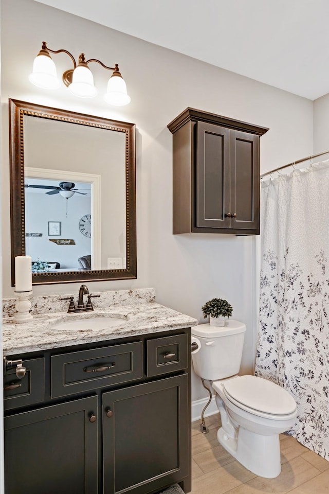 2003 Imagine Cir, Spring Hill, TN 37174 - full bath featuring vanity, a ceiling fan, and a shower with curtain
