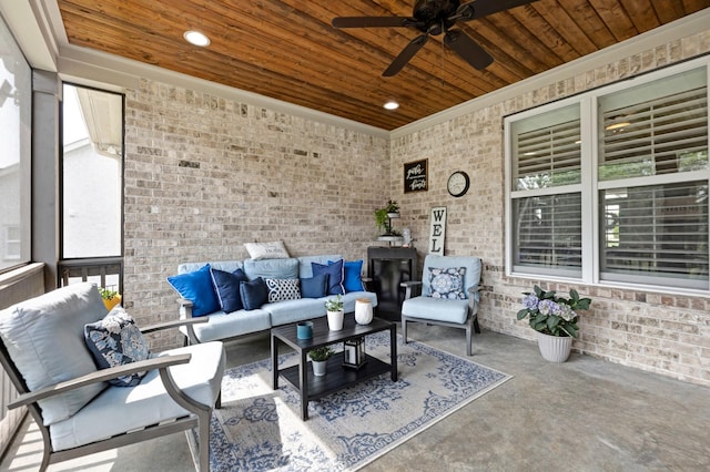 2003 Imagine Cir, Spring Hill, TN 37174 - view of patio / terrace featuring a ceiling fan and an outdoor living space