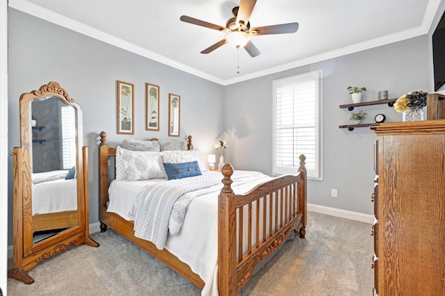 2003 Imagine Cir, Spring Hill, TN 37174 - bedroom with carpet, crown molding, and a ceiling fan