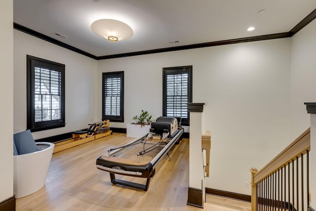 325 Fairpark Ct, Franklin, TN 37064 - interior space featuring light wood-style floors and ornamental molding