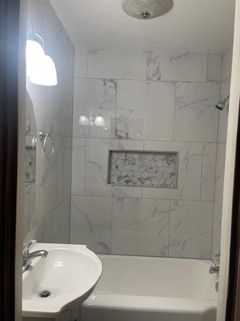 764 Center St, Lewisburg, TN 37091 - bathroom with bathing tub / shower combination and vanity