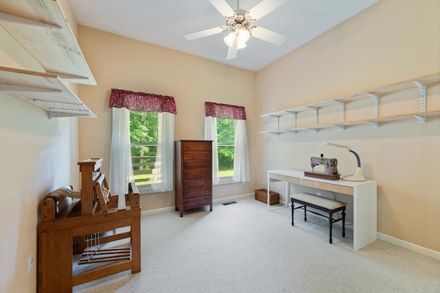 191 Spicer Rd, Burns, TN 37029 - office featuring carpet floors and a ceiling fan