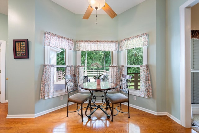 191 Spicer Rd, Burns, TN 37029 - dining space with wood finished floors and ceiling fan