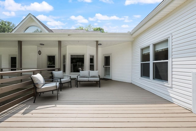 191 Spicer Rd, Burns, TN 37029 - deck featuring an outdoor living space
