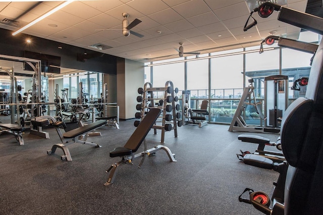 1212 Laurel St Unit 2009, Nashville, TN 37203 - workout area with expansive windows