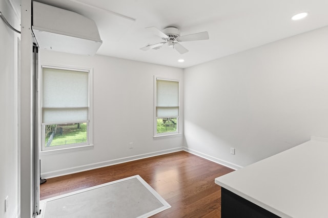 4016 Brandywine Pointe Blvd, Old Hickory, TN 37138 - unfurnished room featuring dark wood-style flooring, ceiling fan, and recessed lighting