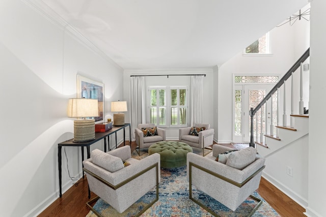 4016 Brandywine Pointe Blvd, Old Hickory, TN 37138 - living room featuring wood finished floors and stairway