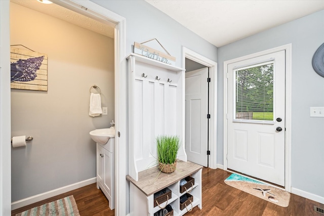 258 Green Meadow Dr, Smithville, TN 37166 - mudroom featuring wood finished floors and baseboards