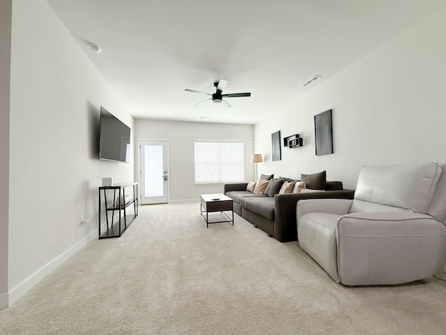 101 Percheron Pl, Smyrna, TN 37167 - living room featuring ceiling fan and light colored carpet