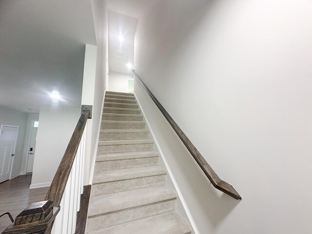 101 Percheron Pl, Smyrna, TN 37167 - stairway with baseboards and wood finished floors
