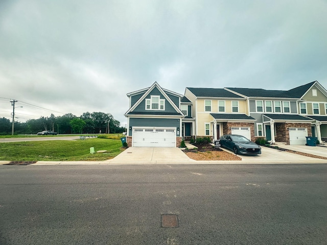 101 Percheron Pl, Smyrna, TN 37167 - view of front of property with an attached garage, concrete driveway, a front yard, and brick siding