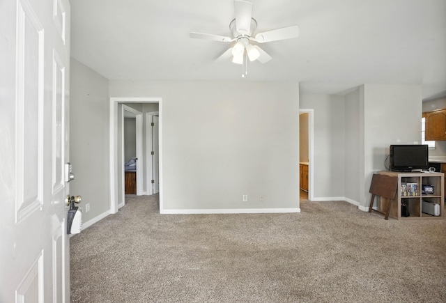 1812 Carneal Ln, Oak Grove, KY 42262 - unfurnished living room featuring carpet flooring and ceiling fan
