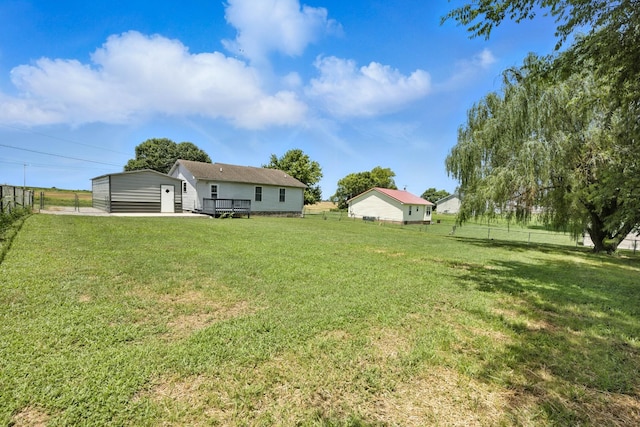 1812 Carneal Ln, Oak Grove, KY 42262 - view of yard featuring a wooden deck