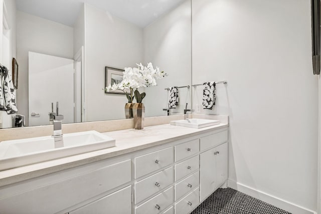 1091 Lynnwood Blvd, Nashville, TN 37215 - bathroom with double vanity and tile patterned flooring