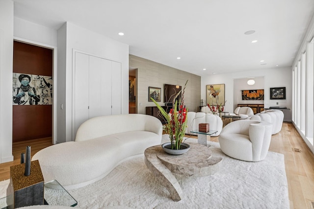 1091 Lynnwood Blvd, Nashville, TN 37215 - living room with light wood-style flooring and recessed lighting