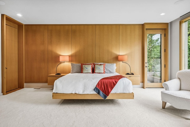 1091 Lynnwood Blvd, Nashville, TN 37215 - carpeted bedroom featuring access to outside and recessed lighting