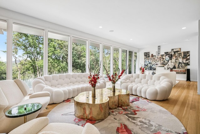 1091 Lynnwood Blvd, Nashville, TN 37215 - living room featuring light wood finished floors and recessed lighting