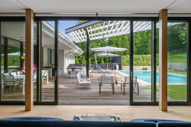 1091 Lynnwood Blvd, Nashville, TN 37215 - entryway with floor to ceiling windows and wood finished floors