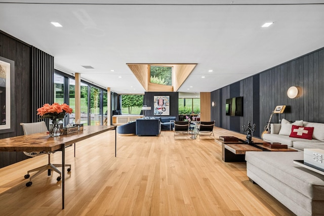 1091 Lynnwood Blvd, Nashville, TN 37215 - living room with light wood finished floors and floor to ceiling windows