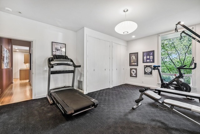 1091 Lynnwood Blvd, Nashville, TN 37215 - exercise room with carpet floors and recessed lighting