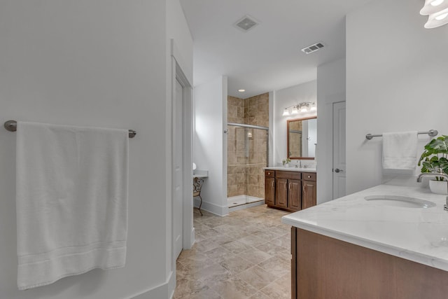 1074 Amelia Park Dr, Franklin, TN 37067 - full bathroom with a shower stall and two vanities