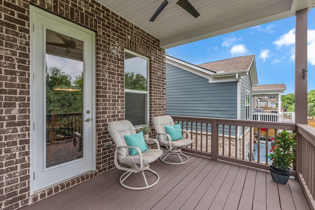 1074 Amelia Park Dr, Franklin, TN 37067 - wooden deck with a ceiling fan