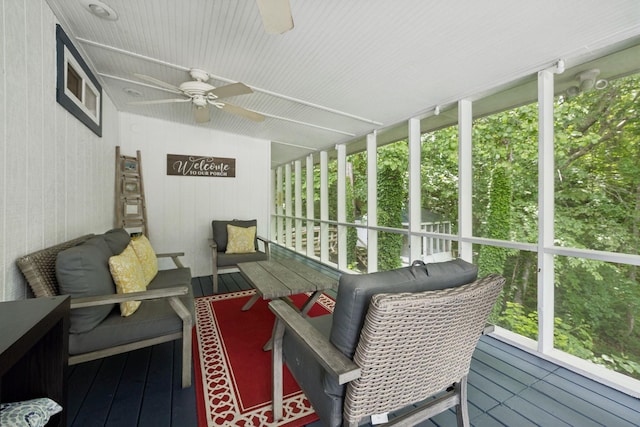 617 Still Point Rd, Smithville, TN 37166 - sunroom with ceiling fan and healthy amount of natural light