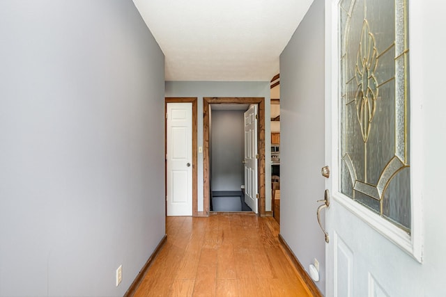 5141 Tranham Rd, Whites Creek, TN 37189 - corridor featuring light wood-type flooring and baseboards