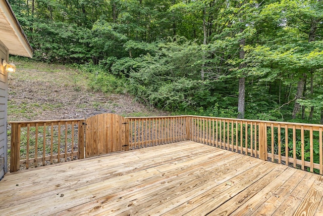 5141 Tranham Rd, Whites Creek, TN 37189 - deck featuring a forest view