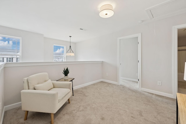 9007 Outpost Dr, Spring Hill, TN 37174 - sitting room with attic access and carpet flooring