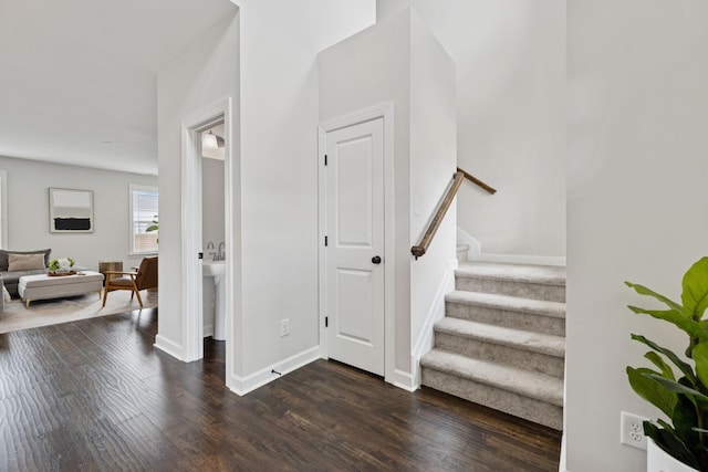9007 Outpost Dr, Spring Hill, TN 37174 - stairs with wood finished floors