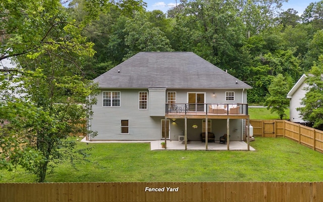 750 S Seminole Dr, Chattanooga, TN 37412 - rear view of house with a patio area, a fenced backyard, a deck, and a shingled roof