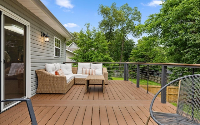 750 S Seminole Dr, Chattanooga, TN 37412 - wooden deck with an outdoor living space