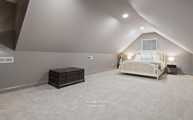750 S Seminole Dr, Chattanooga, TN 37412 - bedroom featuring vaulted ceiling, carpet flooring, and recessed lighting