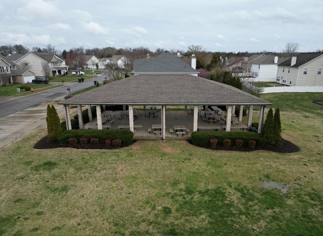 1241 Hensfield Dr, Murfreesboro, TN 37128 - surrounding community featuring a residential view, a gazebo, and a patio