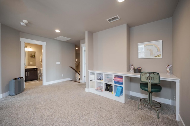 1241 Hensfield Dr, Murfreesboro, TN 37128 - carpeted office space with baseboards and recessed lighting