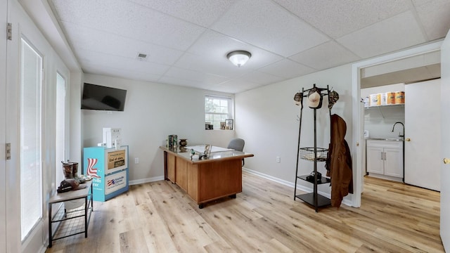 400 Westland Dr, Lebanon, TN 37087 - office featuring a drop ceiling and light wood-style floors