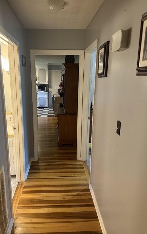 2503 Hickory Dr, Springfield, TN 37172 - corridor with wood finished floors and a wall unit AC